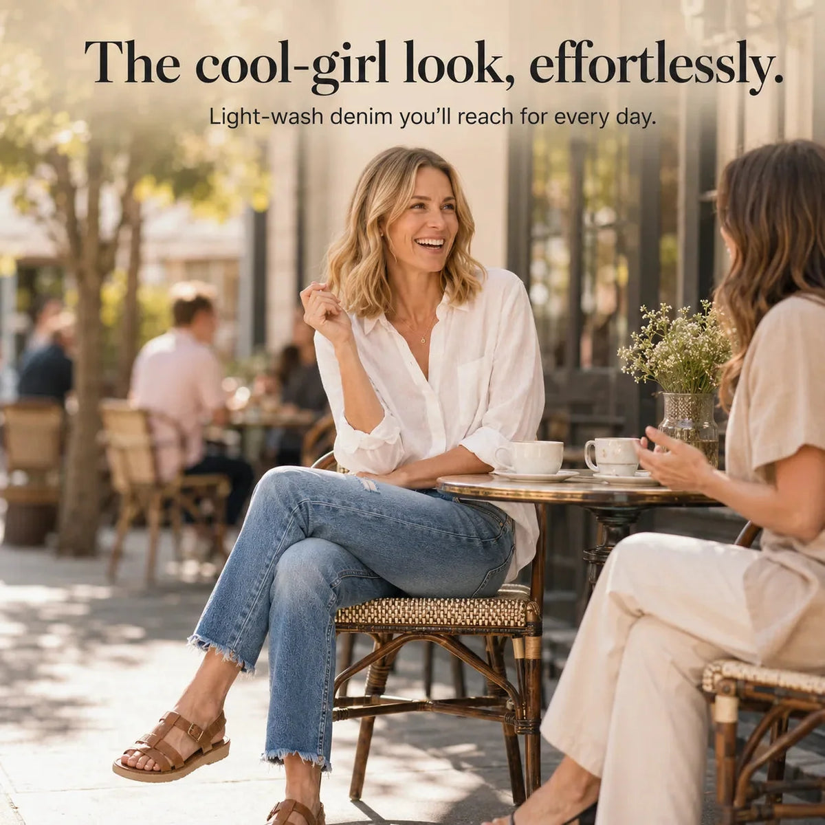 Distressa – Soft Stretch Distressed Cropped Jeans for Women