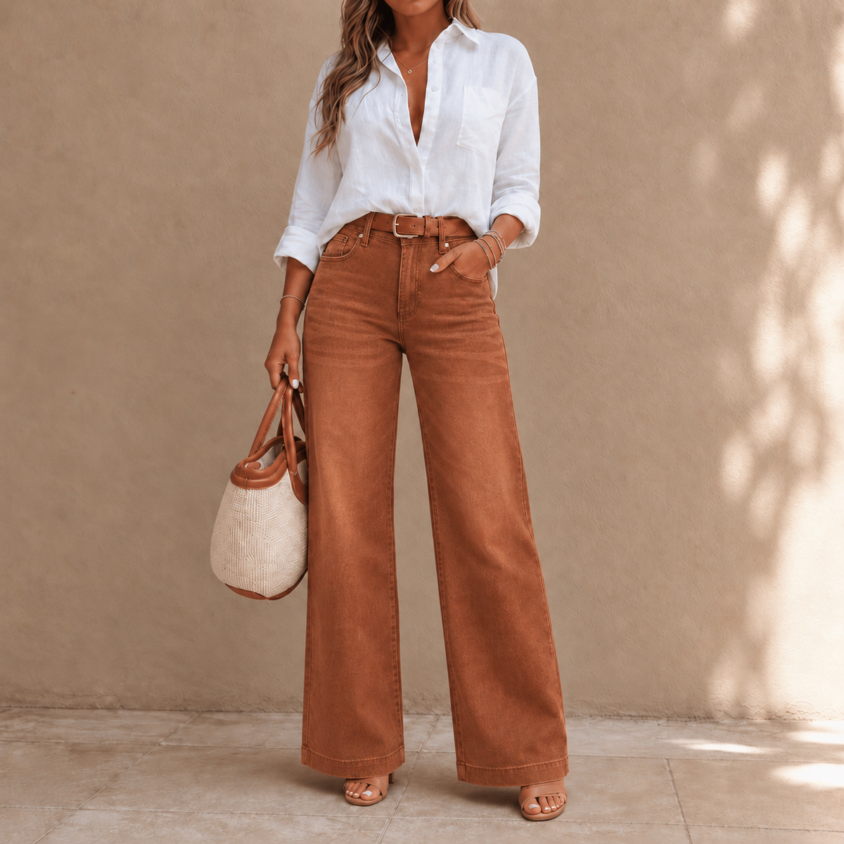 Vintora – High-Rise Wide-Leg Vintage Wash Jeans