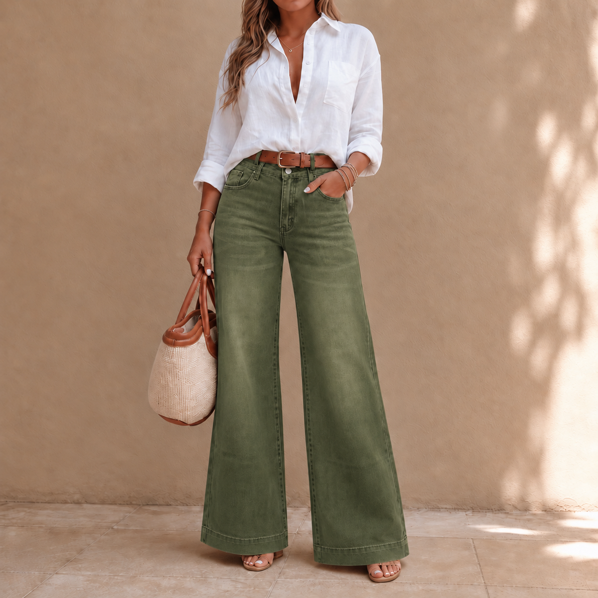 Vintora – High-Rise Wide-Leg Vintage Wash Jeans