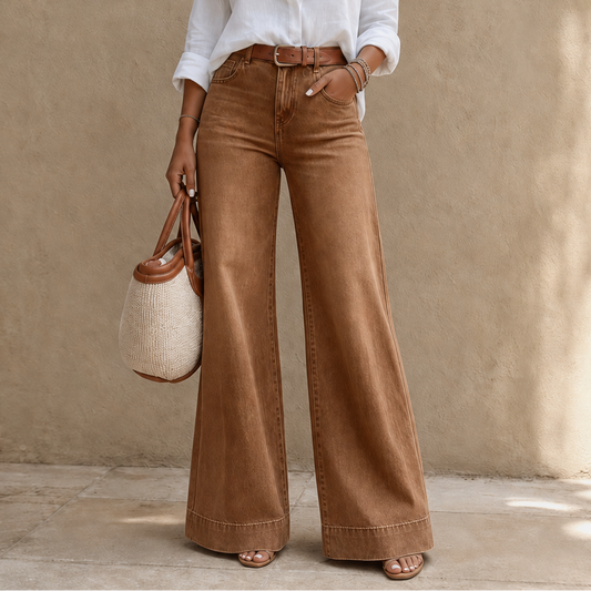 Vintora – High-Rise Wide-Leg Vintage Wash Jeans