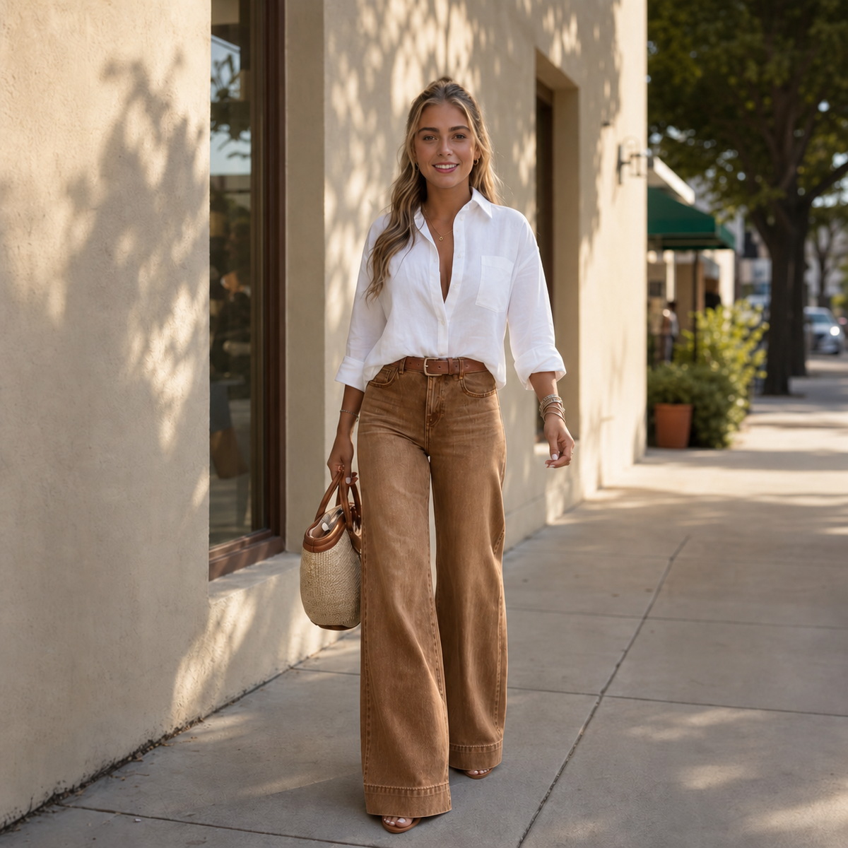 Vintora – High-Rise Wide-Leg Vintage Wash Jeans