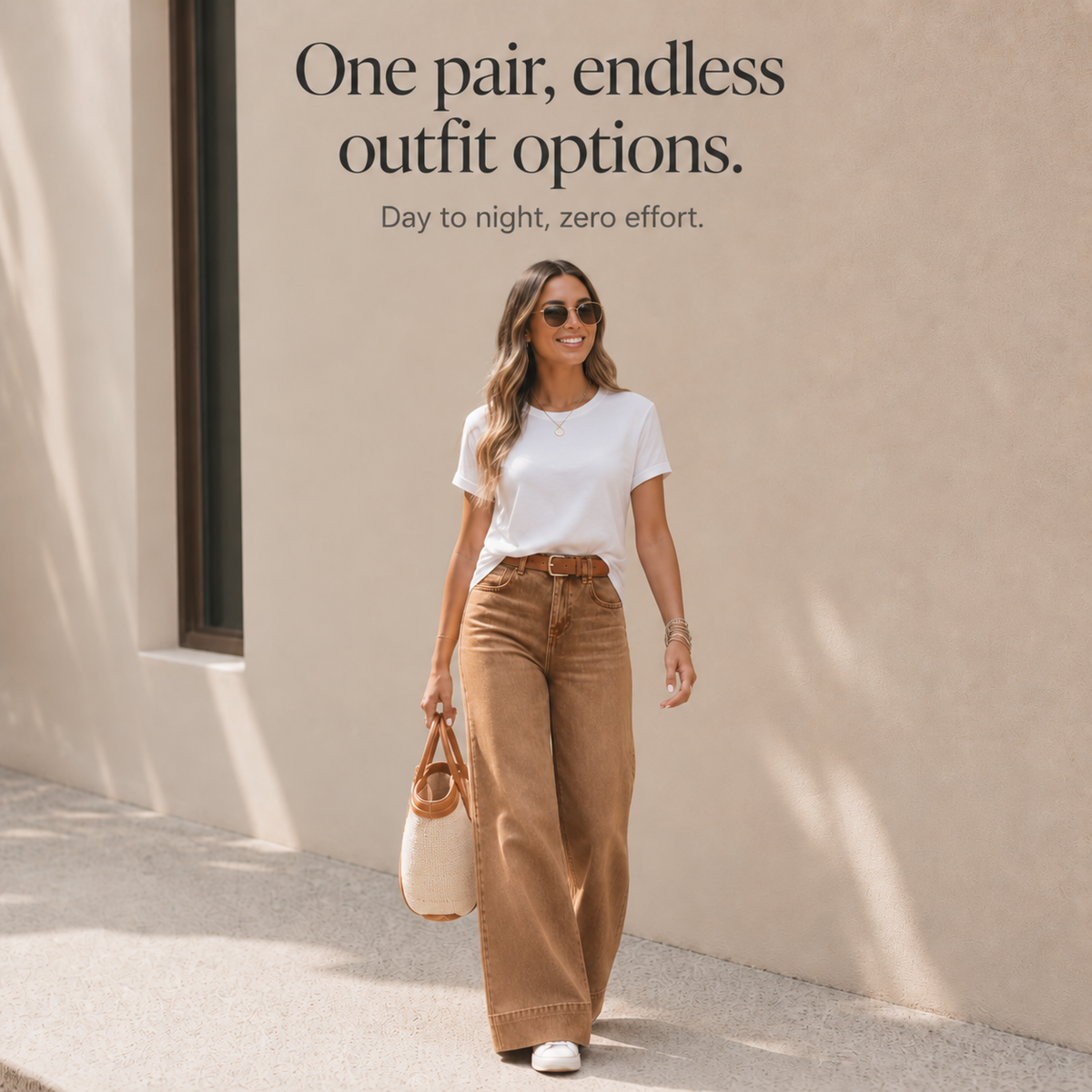 Vintora – High-Rise Wide-Leg Vintage Wash Jeans