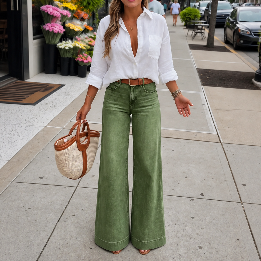 Vintora – High-Rise Wide-Leg Vintage Wash Jeans