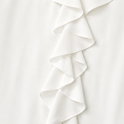 Restedge – The Ruffle Blouse That Skims, Never Clings