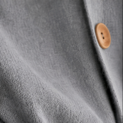 Nestelle – Hooded Waffle-Knit Button-Front Cardigan