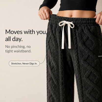 Warmleigh – Cable-Knit Drawstring Waist Lounge Pants