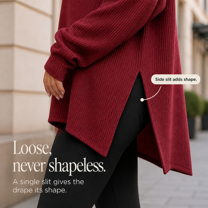 Tunessa – Side-Slit Off-Shoulder Tunic Blouse