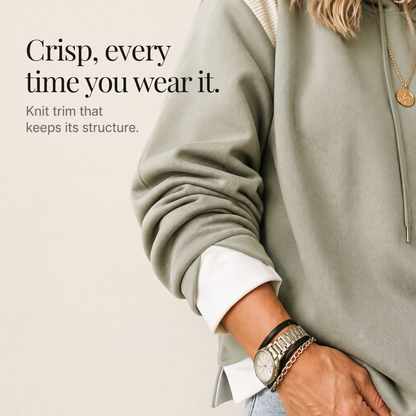 Layerlyn – Layered Two-Tone Hem Hoodie