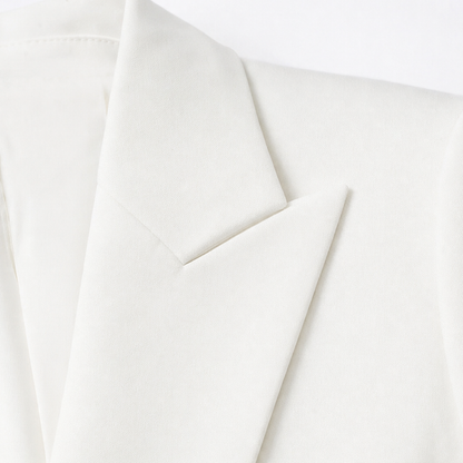 Blazelle – Asymmetric Hem Single-Breasted Blazer Dress