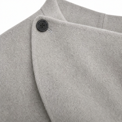 Wrapfield – Asymmetric Button Wrap Cape Jacket