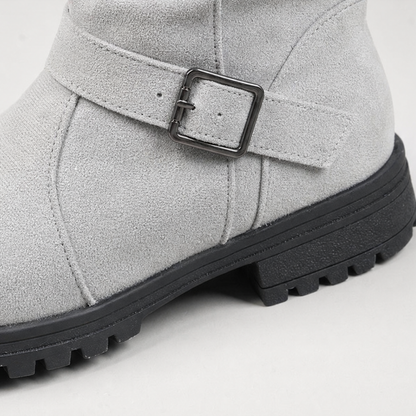 Calfden – Ribbed Cuff Lug Sole Slouch Boots