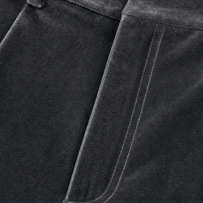 Velvenna – Wide-Leg High-Waisted Velvet Like Trousers