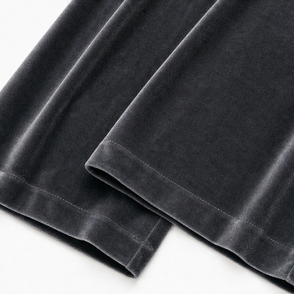 Velvenna – Wide-Leg High-Waisted Velvet Like Trousers