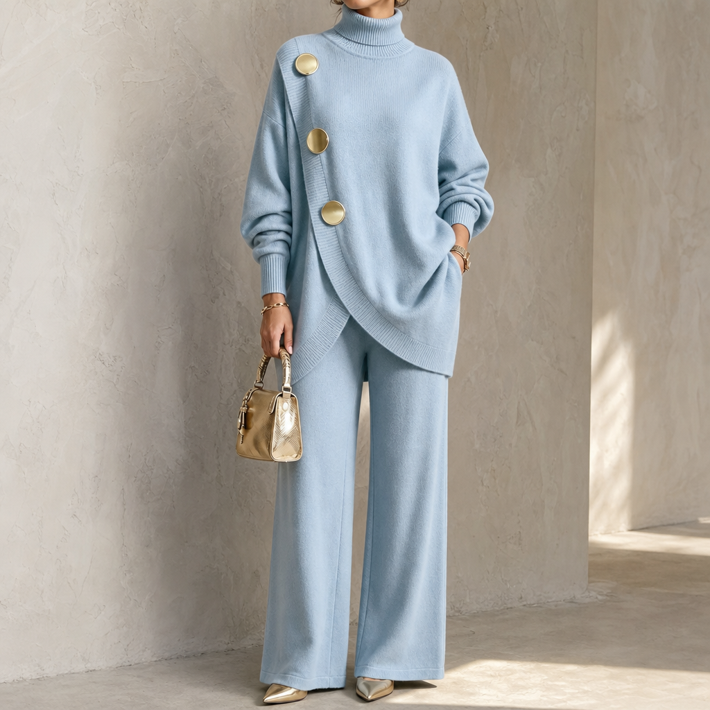 Turnelle – Turtleneck Sweater And Wide-Leg Pants Set