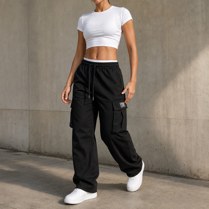 Easeway – Relaxed Straight-Leg Cargo Pants