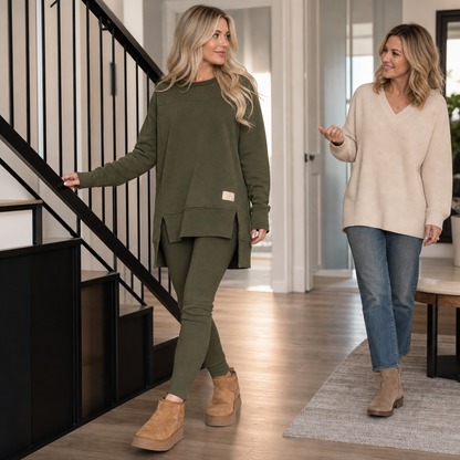 Splitara – Split Sleeve Top And Pants Set