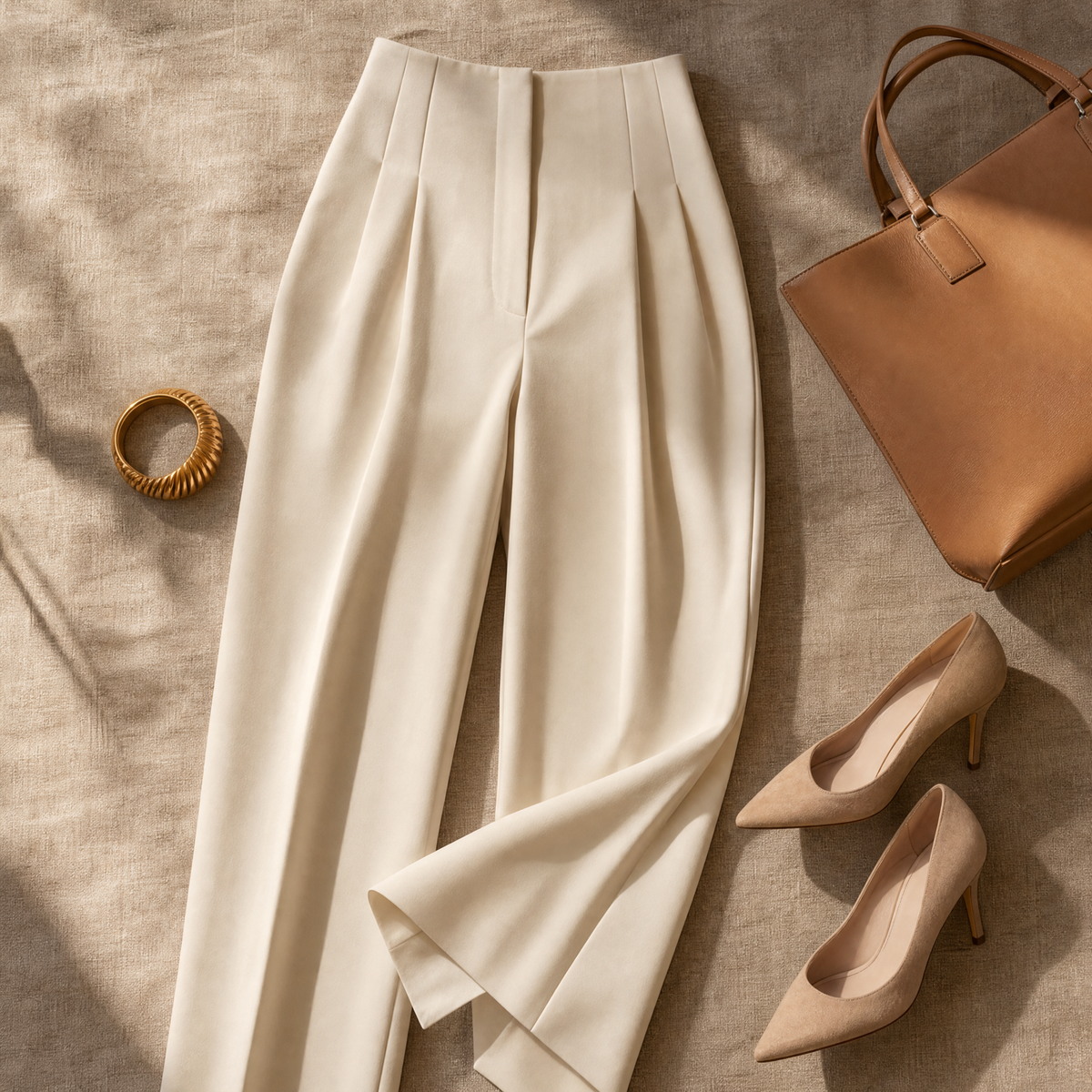 Creasia – Women's Tailored Pleated Trousers