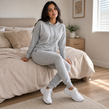Easewear – Hooded Top And Slim-Pant Lounge Set