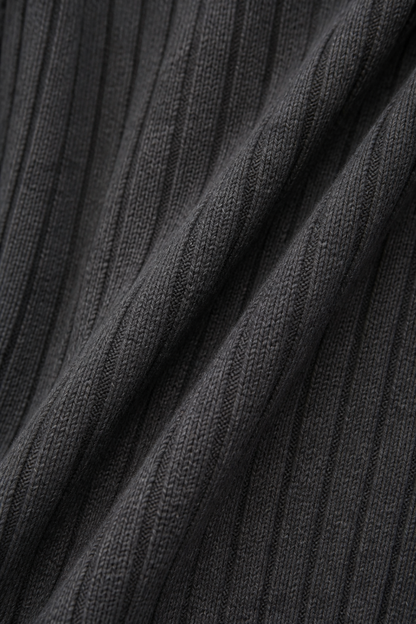 Arlina – High-Waist Ribbed Knit A-Line Midi Dress