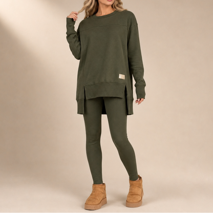 Splitara – Split Sleeve Top And Pants Set