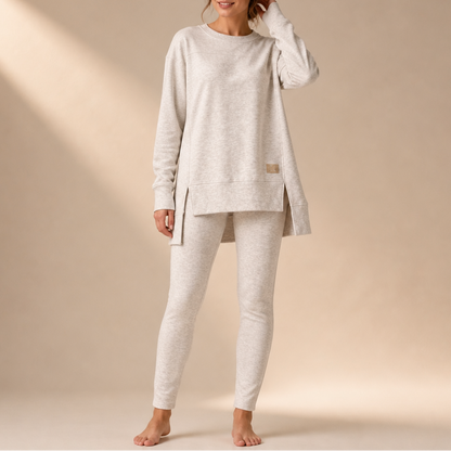 Splitara – Split Sleeve Top And Pants Set