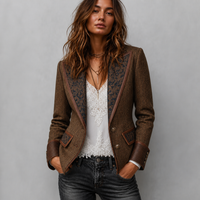 Brown Herringbone