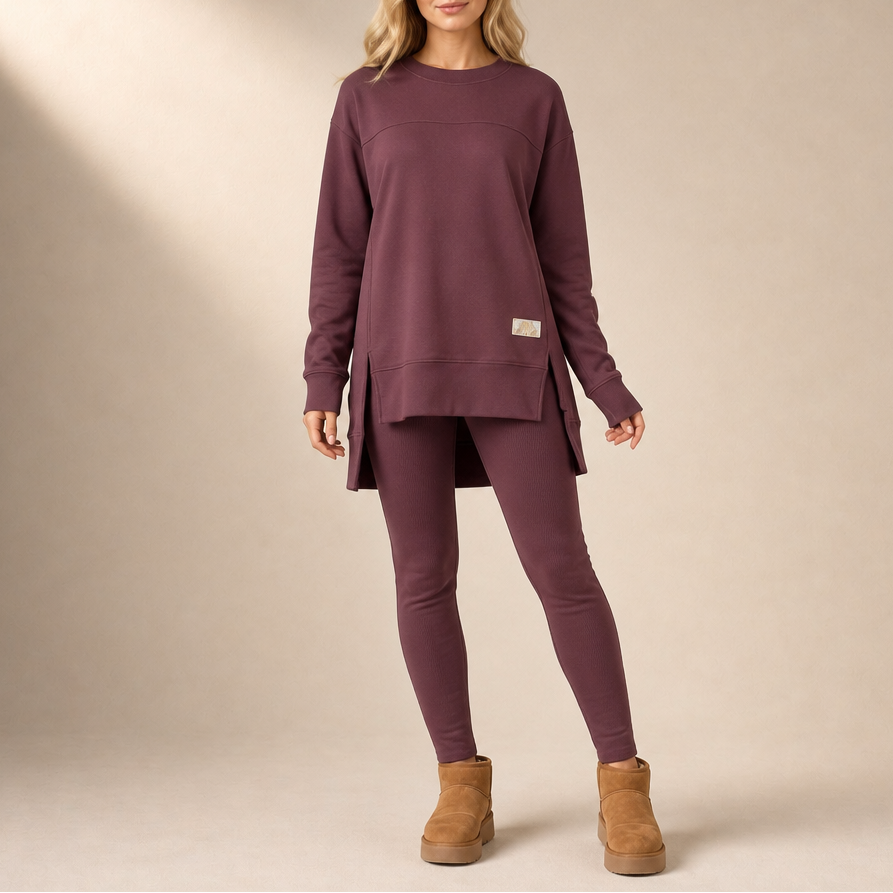 Splitara – Split Sleeve Top And Pants Set
