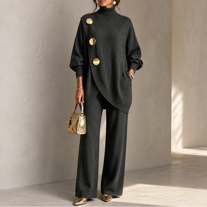Turnelle – Turtleneck Sweater And Wide-Leg Pants Set