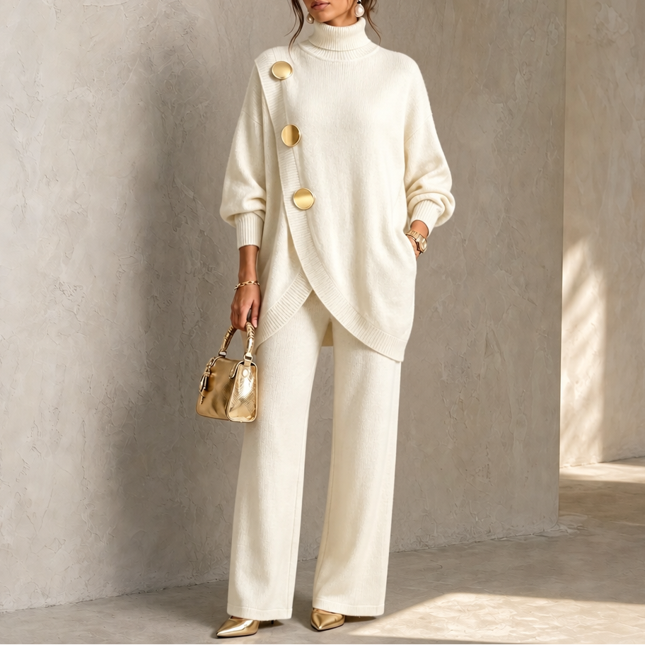 Turnelle – Turtleneck Sweater And Wide-Leg Pants Set