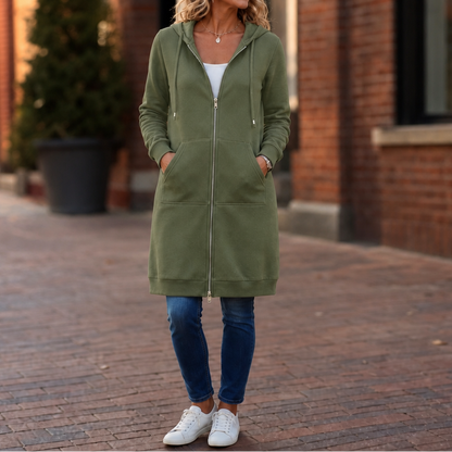 Wrapdown – Long Zip-Up Hooded Jacket