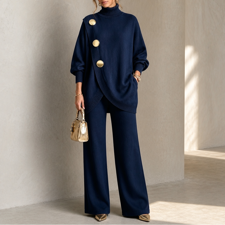 Turnelle – Turtleneck Sweater And Wide-Leg Pants Set