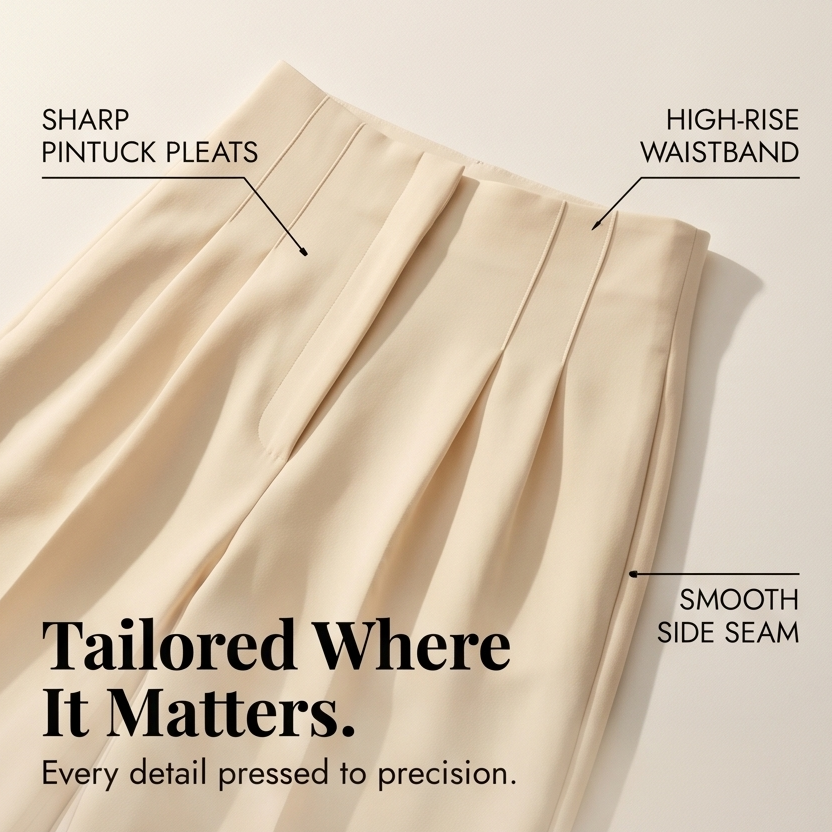 Creasia – Women's Tailored Pleated Trousers