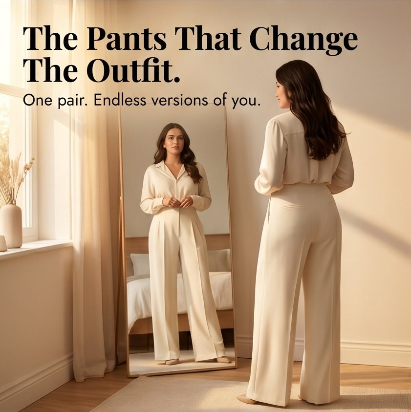 Creasia – Women's Tailored Pleated Trousers