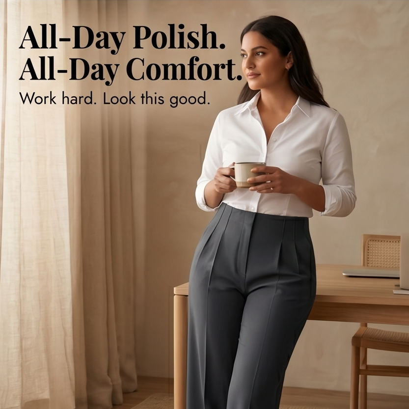 Creasia – Women's Tailored Pleated Trousers
