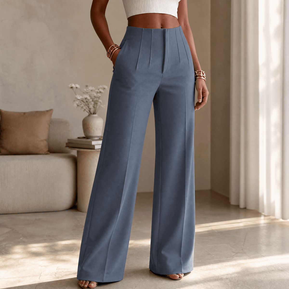 Creasia – Women's Tailored Pleated Trousers